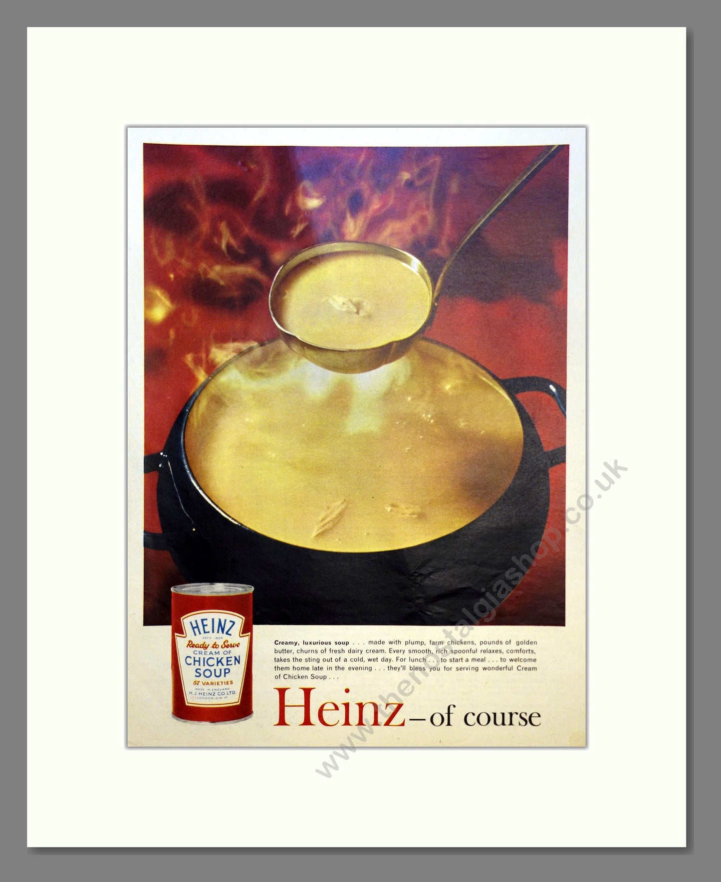 Heinz Chicken Soup. Vintage Advert 1961 (ref AD301633)