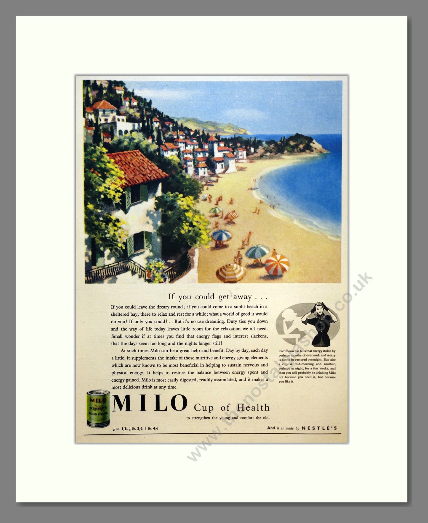 Milo Cup of Health . Vintage Advert 1952 (ref AD301642)