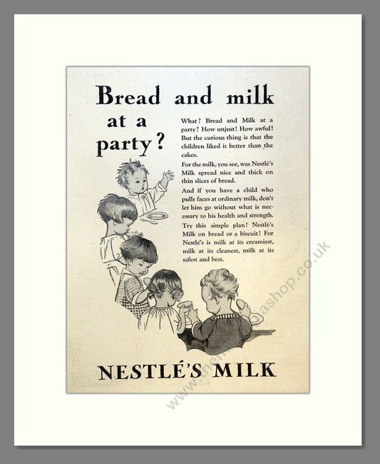 Nestle's Milk. Vintage Advert 1927 (ref AD301665)