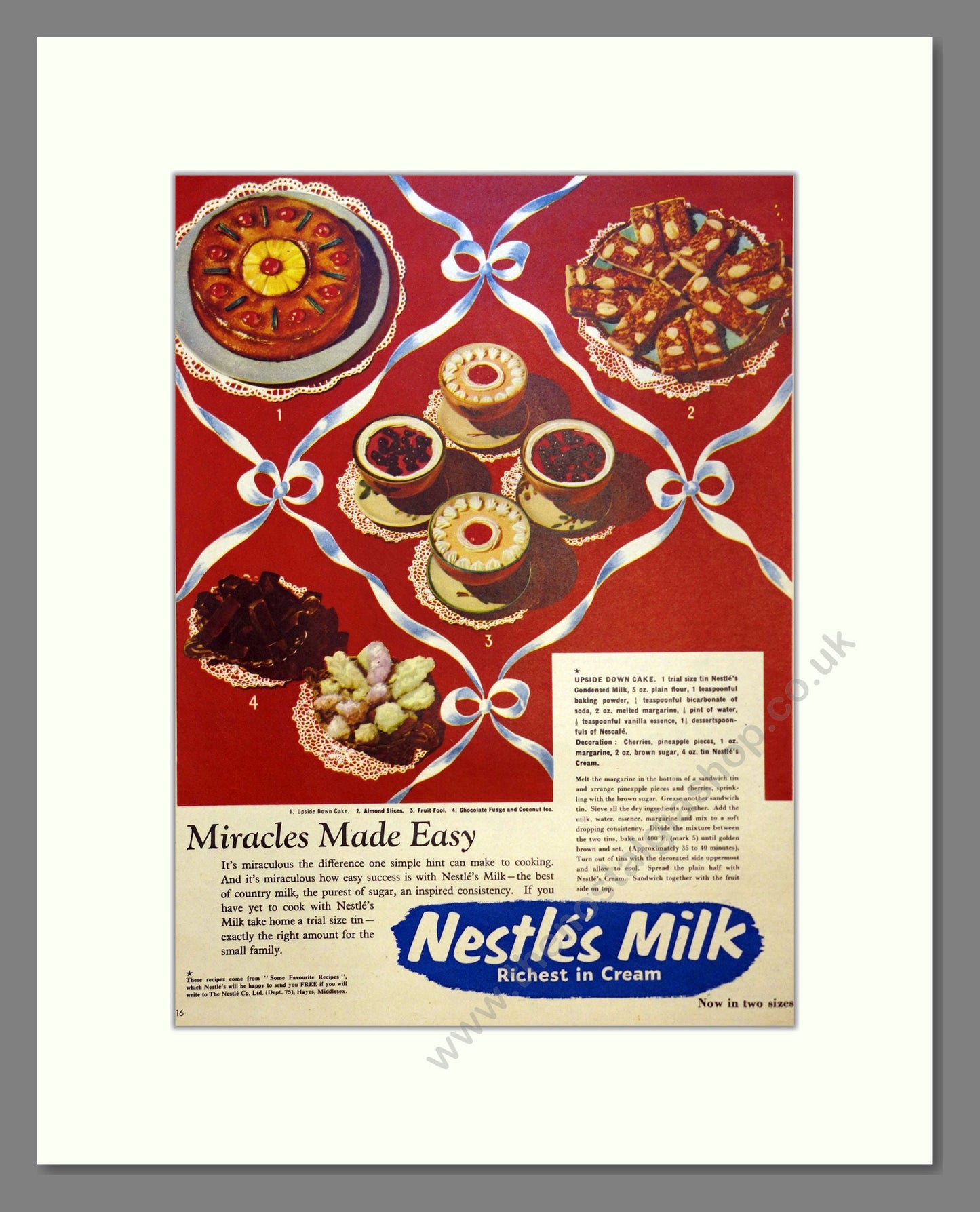 Nestle's Milk. Vintage Advert 1955 (ref AD301669)