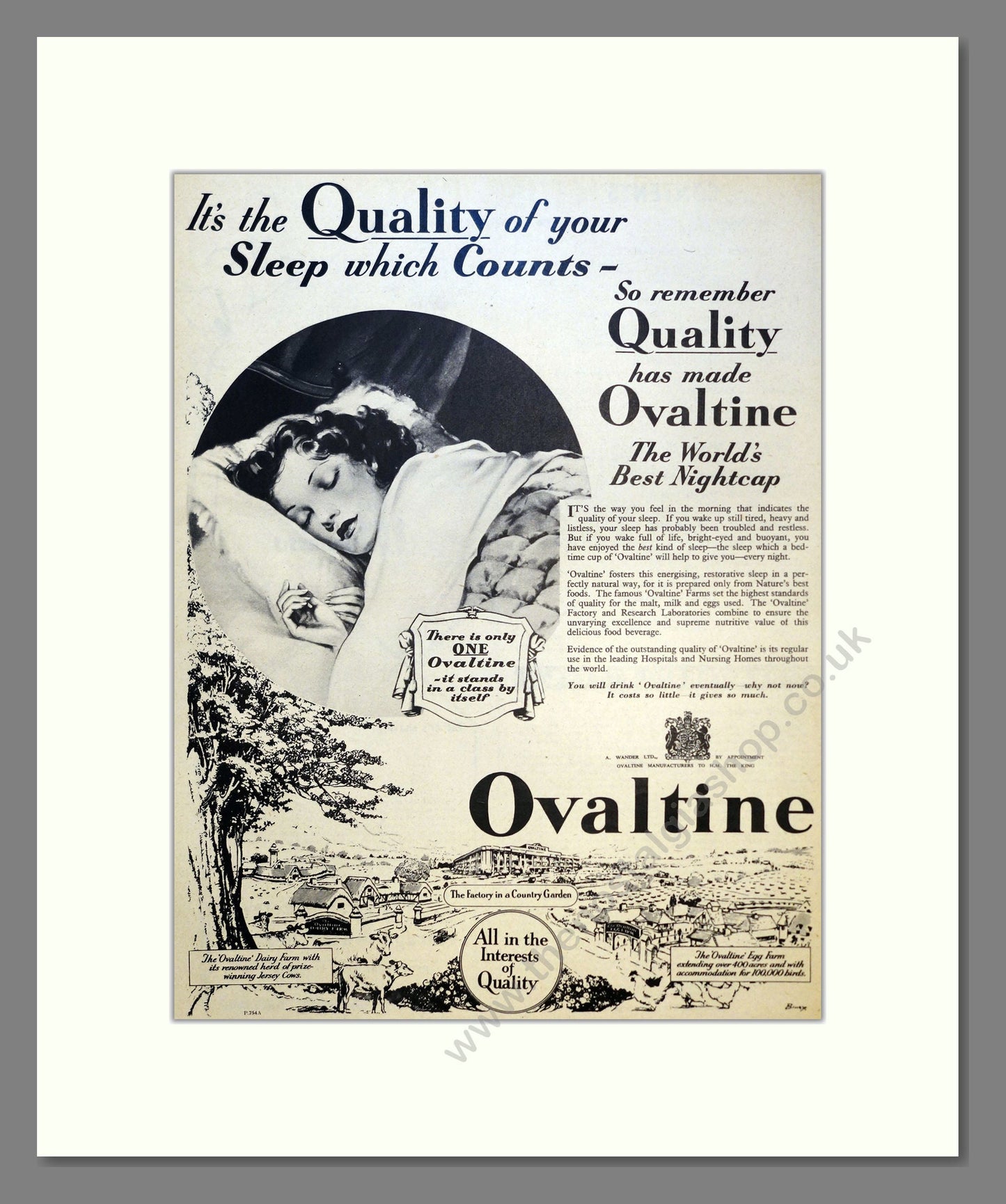 Ovaltine. Vintage Advert 1950 (ref AD301700)