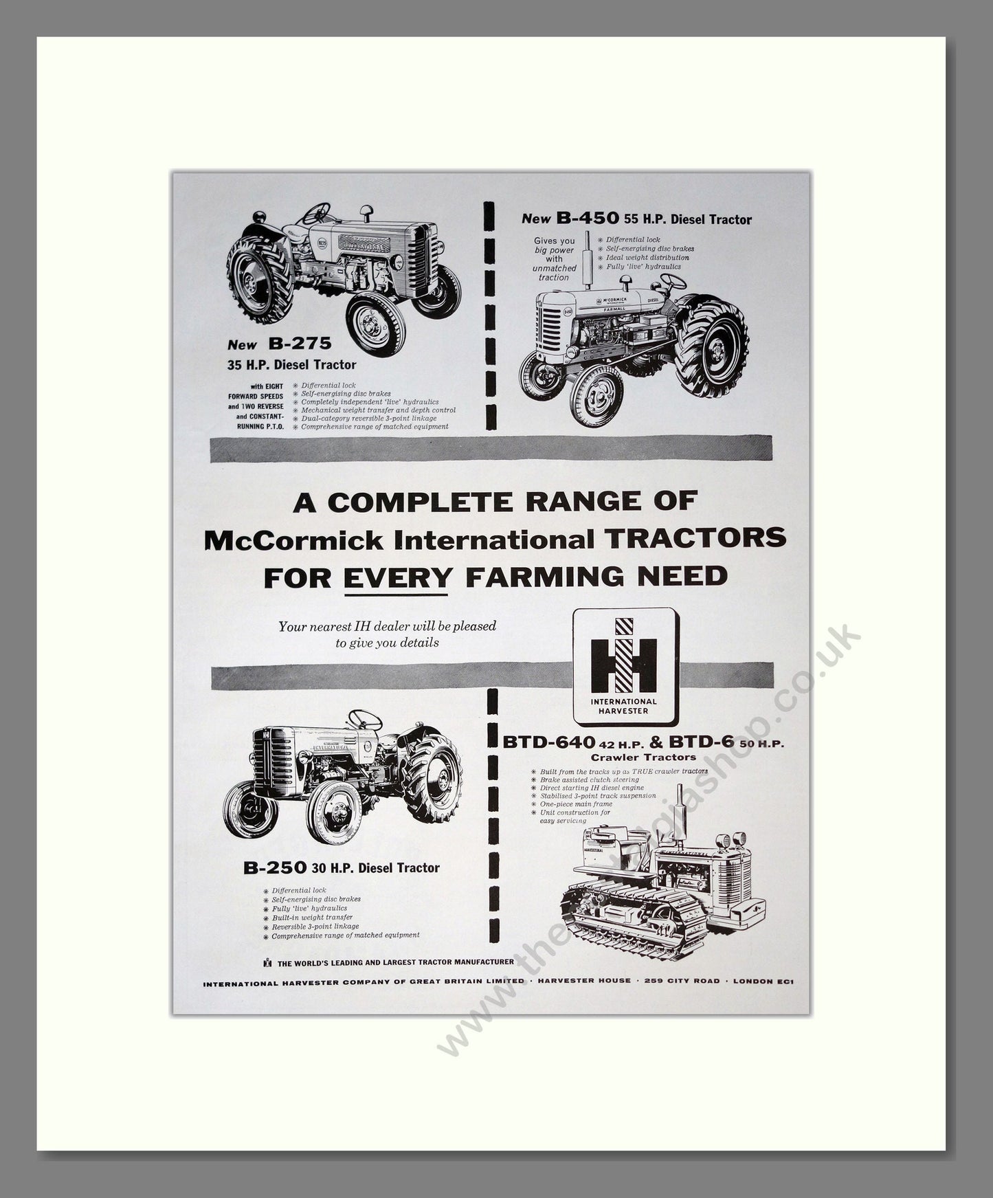 International Harvester. Vintage Advert (ref AD301768)
