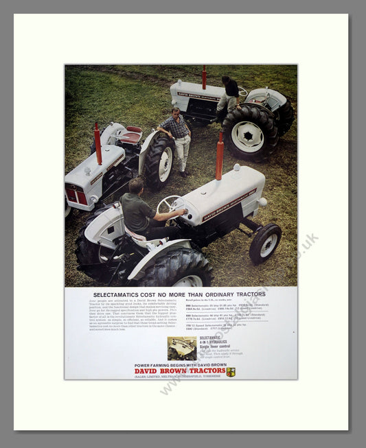 David Brown Tractors. Vintage Advert (ref AD301786)