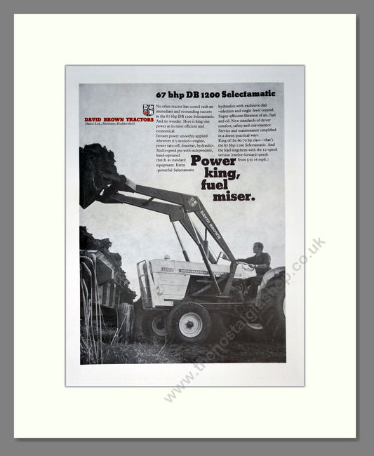 David Brown Tractors. Vintage Advert (ref AD301788)