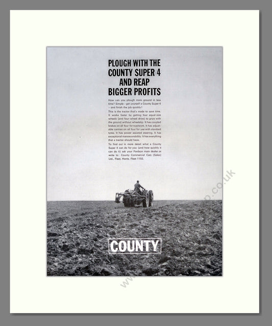 County Super 4 Tractor. Vintage Advert (ref AD301799)