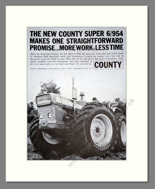 County Super 6 Tractor. Vintage Advert (ref AD301802)