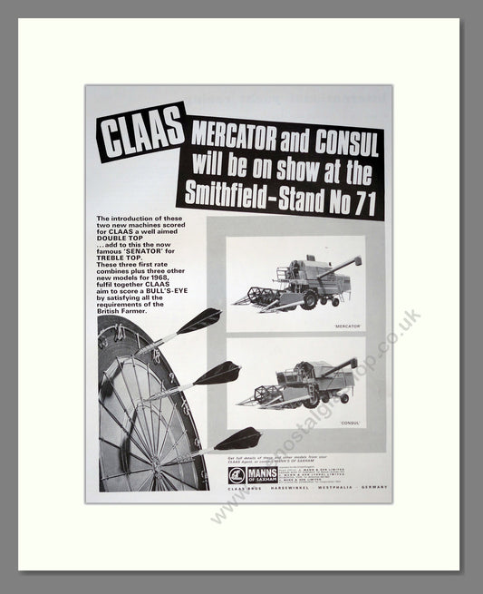 Claas Mercator / Consul. Vintage Advert (ref AD301820)