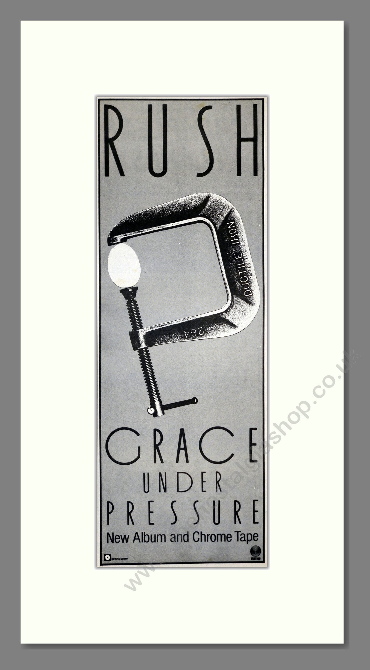 Rush - Grace Under Pressure. Vintage Advert 1984 (ref AD201121)