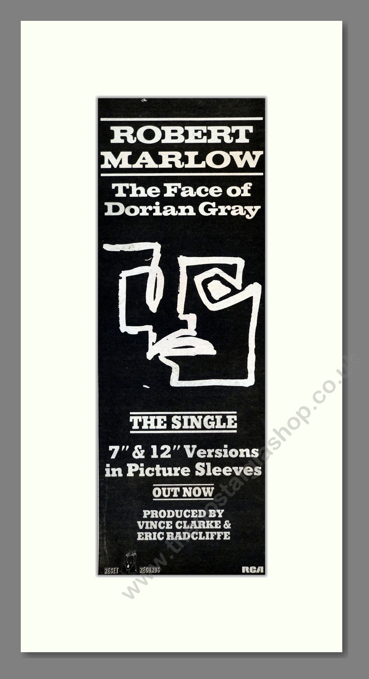 Robert Marlow - The Face Of Dorian Gray. Vintage Advert 1983 (ref AD201126)