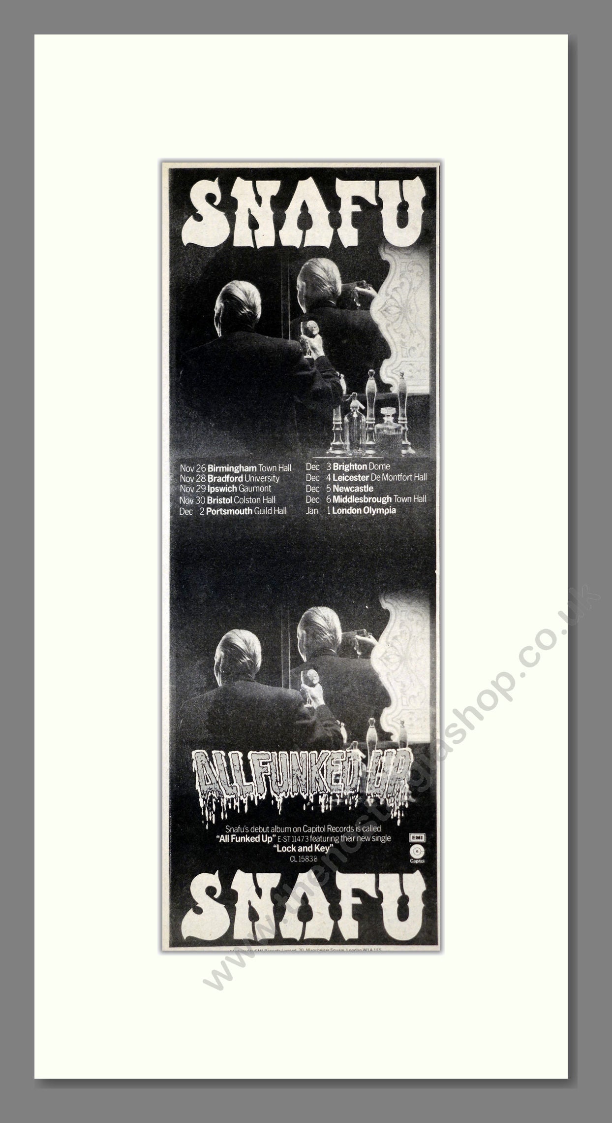 Snafu - UK Tour. Vintage Advert 1975 (ref AD201156)