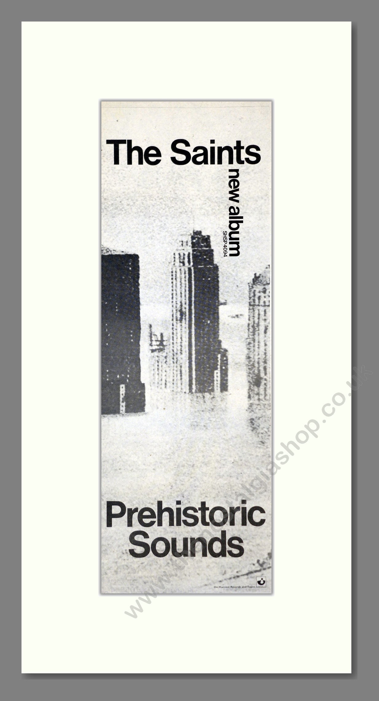 Saints (The) - Prehistoric Sounds. Vintage Advert 1978 (ref AD201222)