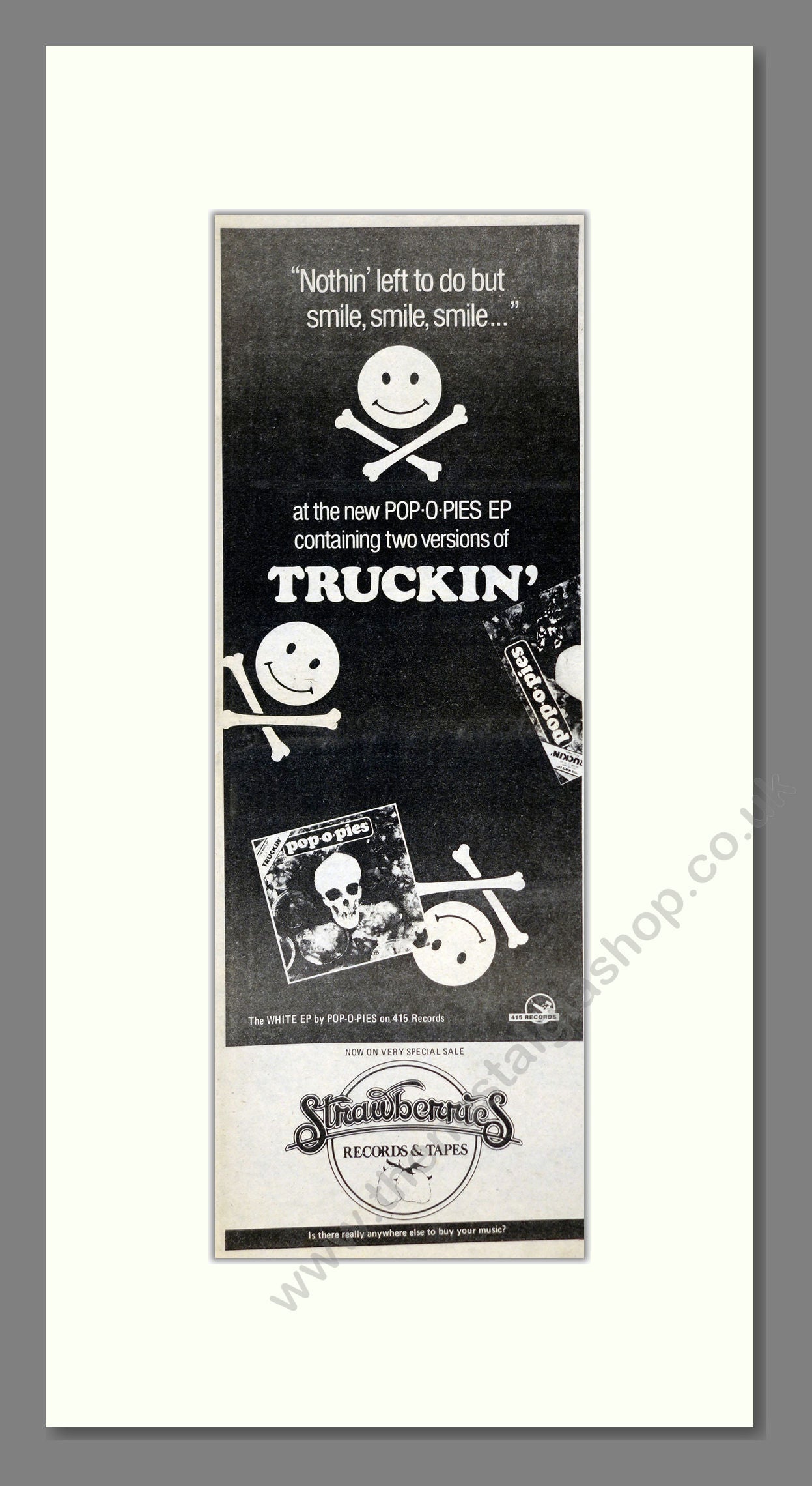 Pop-o-Pies - Truckin. Vintage Advert 1982 (ref AD201256)