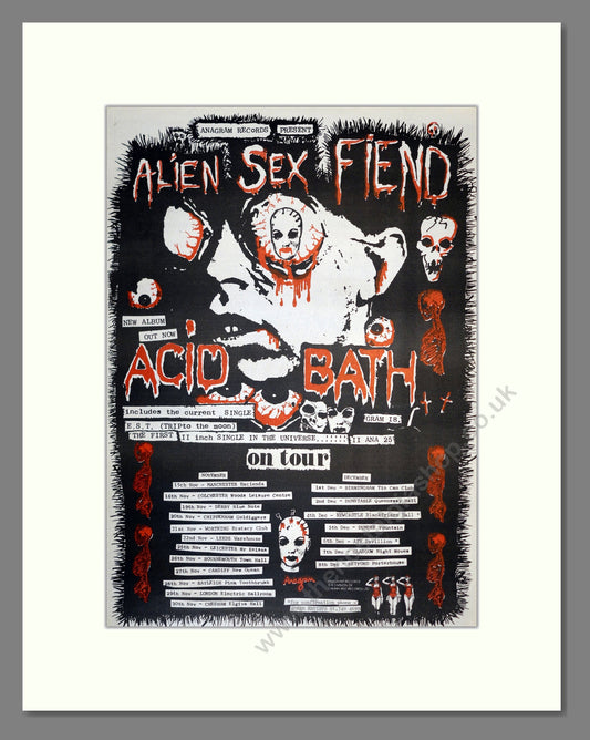 Alien Sex Fiend - Acid Bath. Vintage Advert 1984 (ref AD17263)