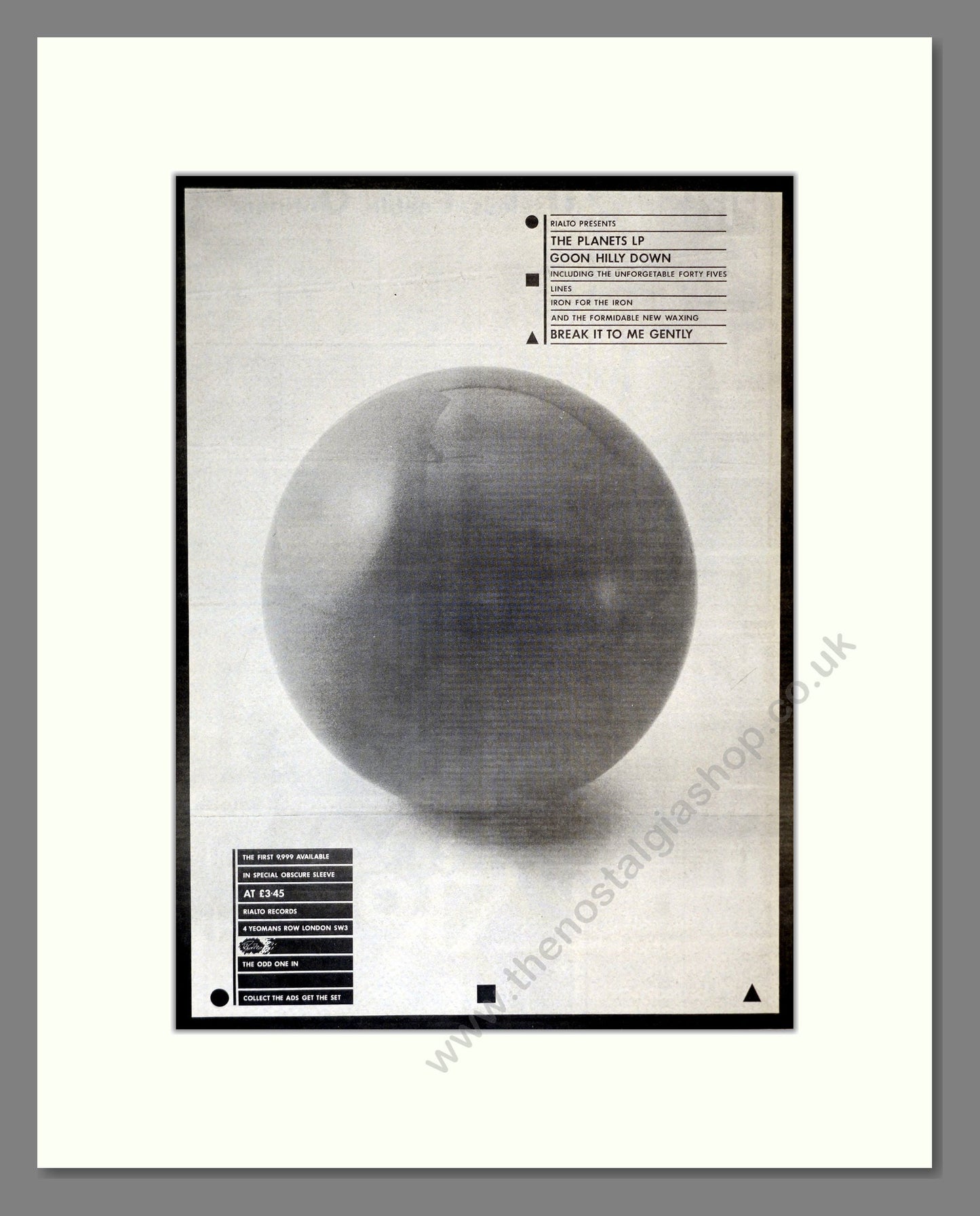 Planets (The) - Goon Hilly Down. Vintage Advert 1980 (ref AD17290)