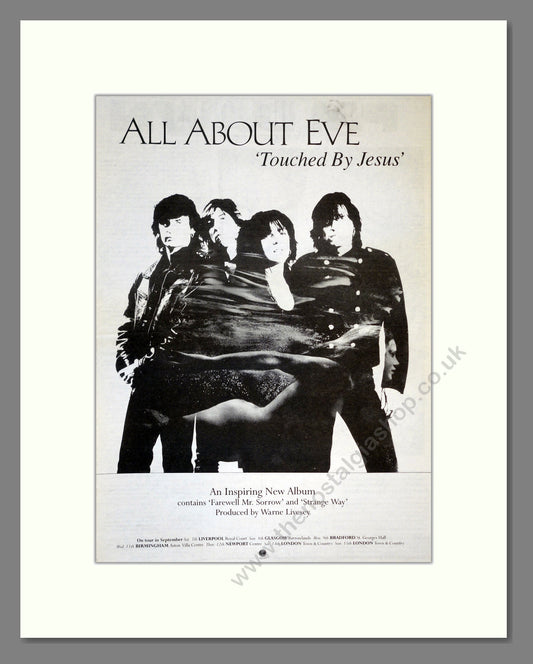 All About Eve - Touched By Jesus. Vintage Advert 1991 (ref AD17305)