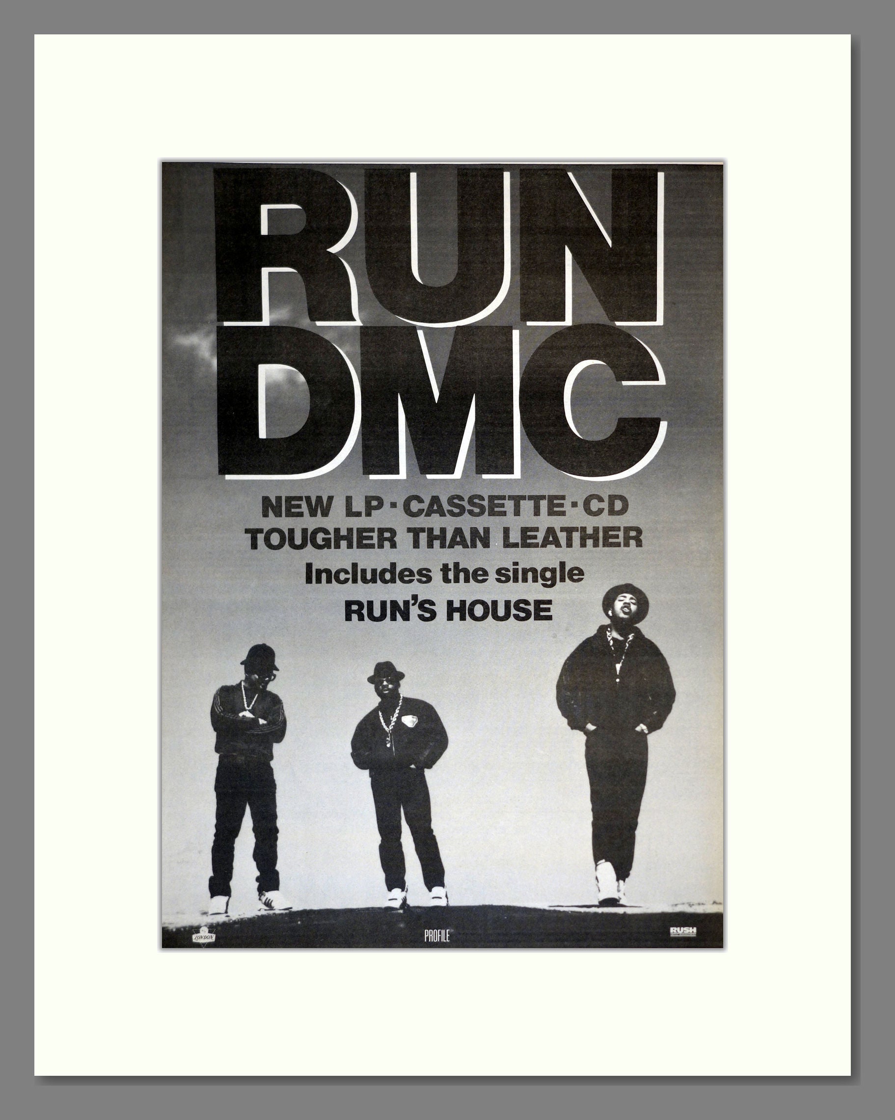 Run DMC - Tougher Than Leather. Vintage Advert 1988 (ref AD17373 