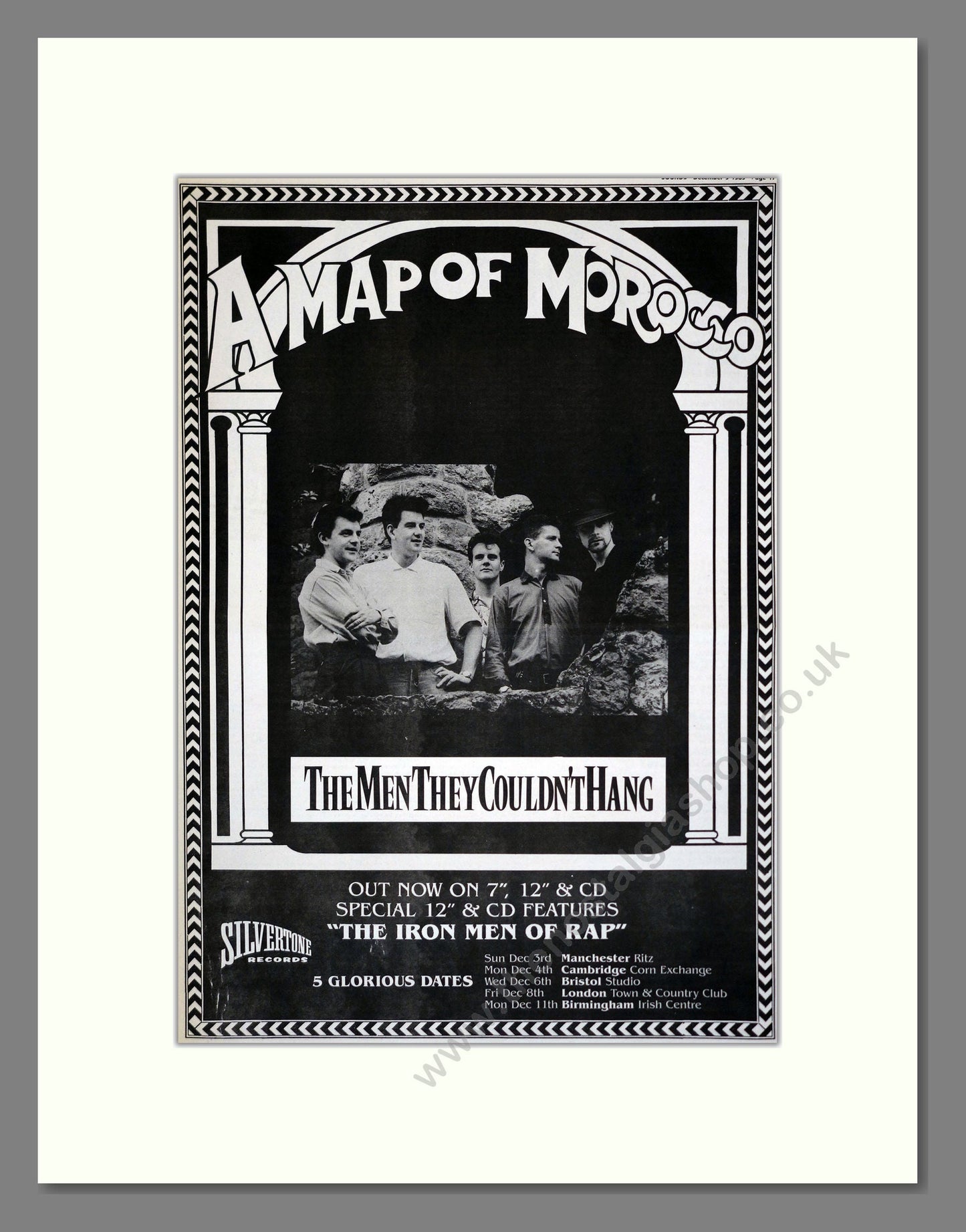 A Map Of Morroco - The Men They Couldn't Hang. Vintage Advert 1989 (ref AD17448)