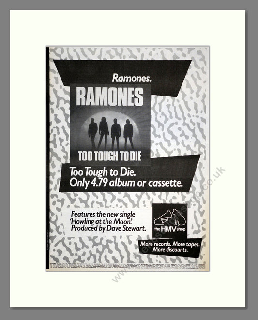 Ramones - Too Tough To Die. Vintage Advert 1985 (ref AD17519)