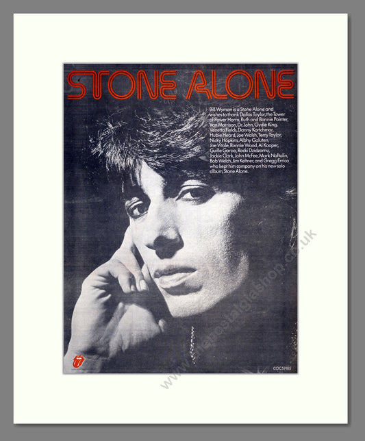 Bill Wyman - Stone Alone. Vintage Advert 1976 (ref AD17546)
