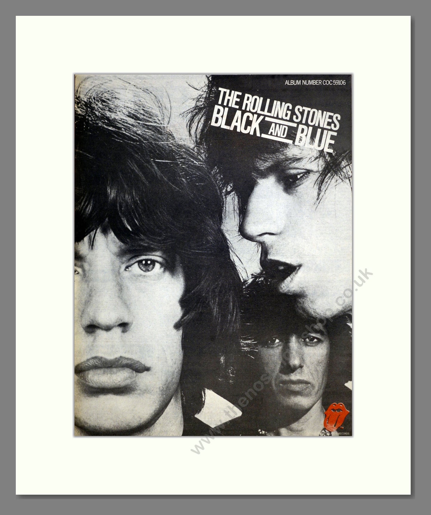 Rolling Stones (The) - Black And Blue (Double Advert). Vintage Advert 1976 (ref AD17607)