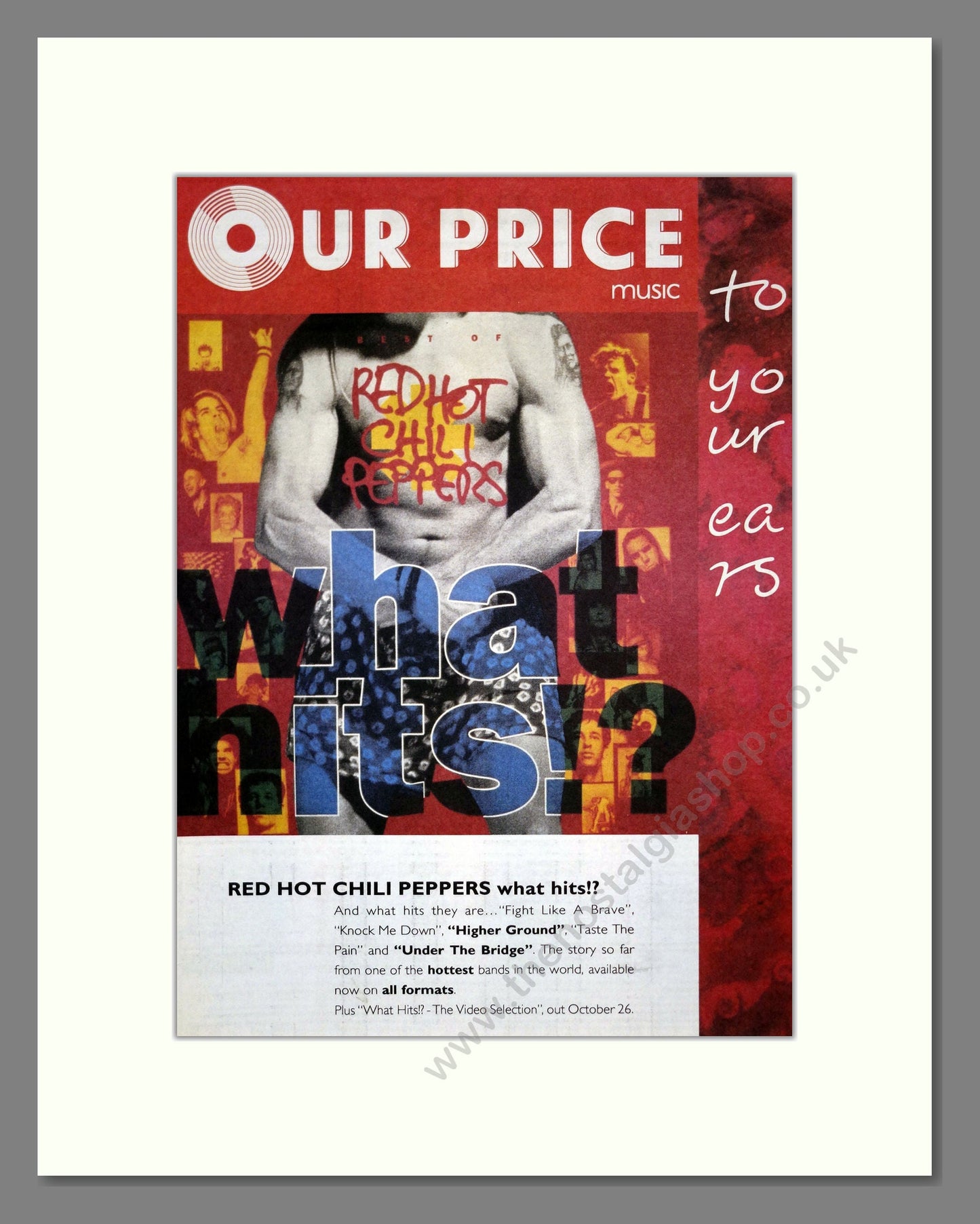 Red Hot Chili Peppers - What Hits!?. Vintage Advert 1992 (ref AD17636)