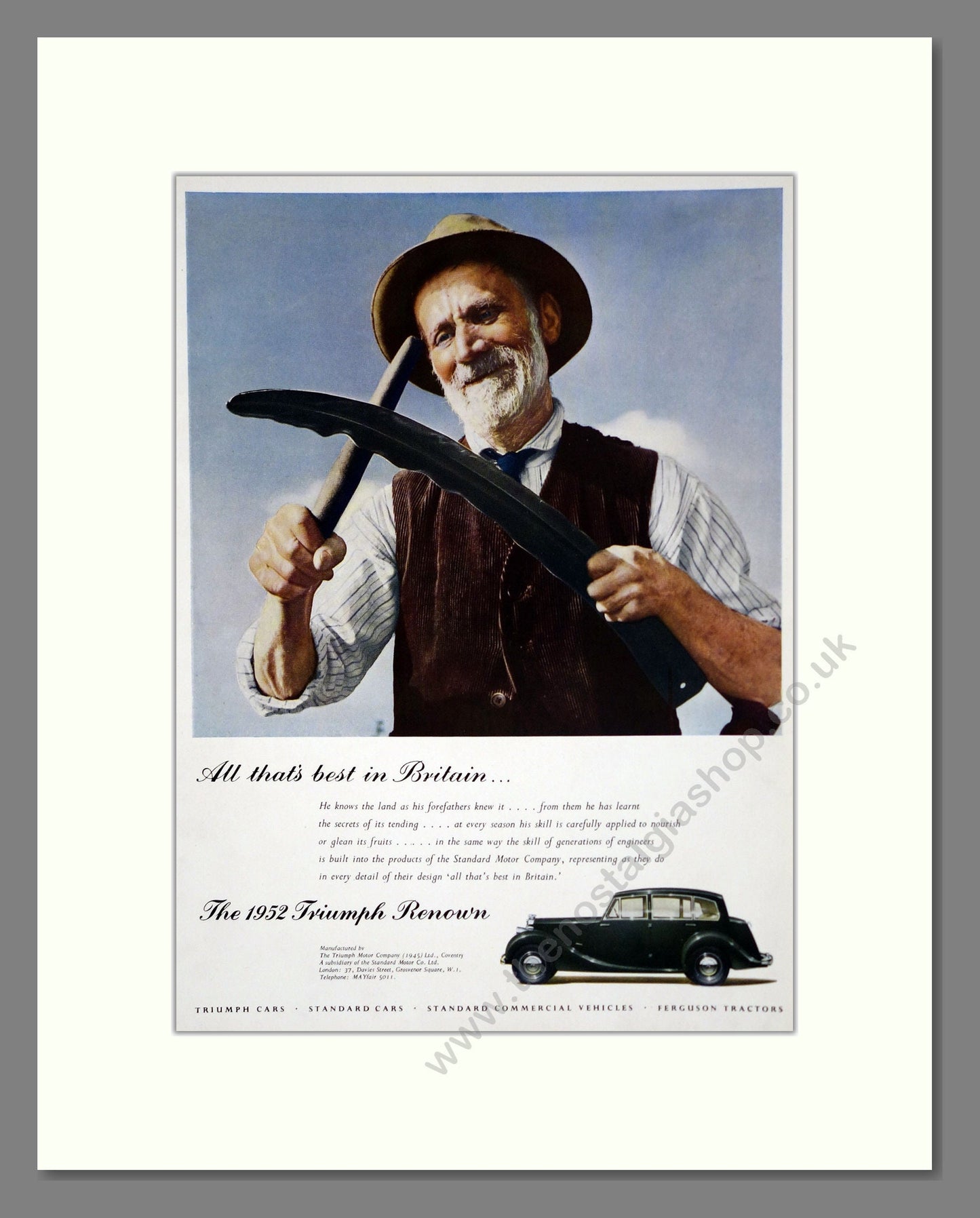 Triumph - Renown. Vintage Advert 1952 (ref AD61219)