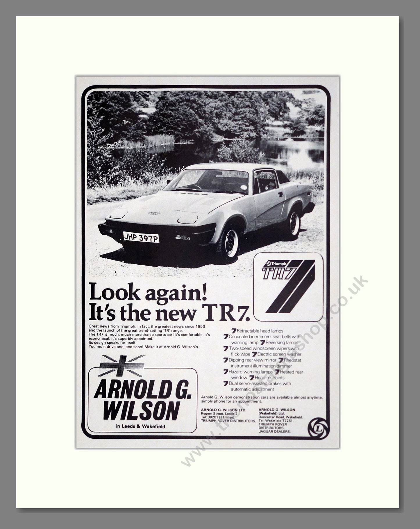 Triumph - TR7. Vintage Advert 1976 (ref AD61226)