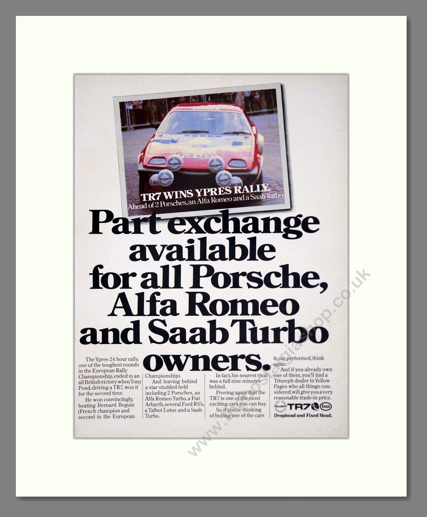 Triumph - TR7. Vintage Advert 1980 (ref AD61232)