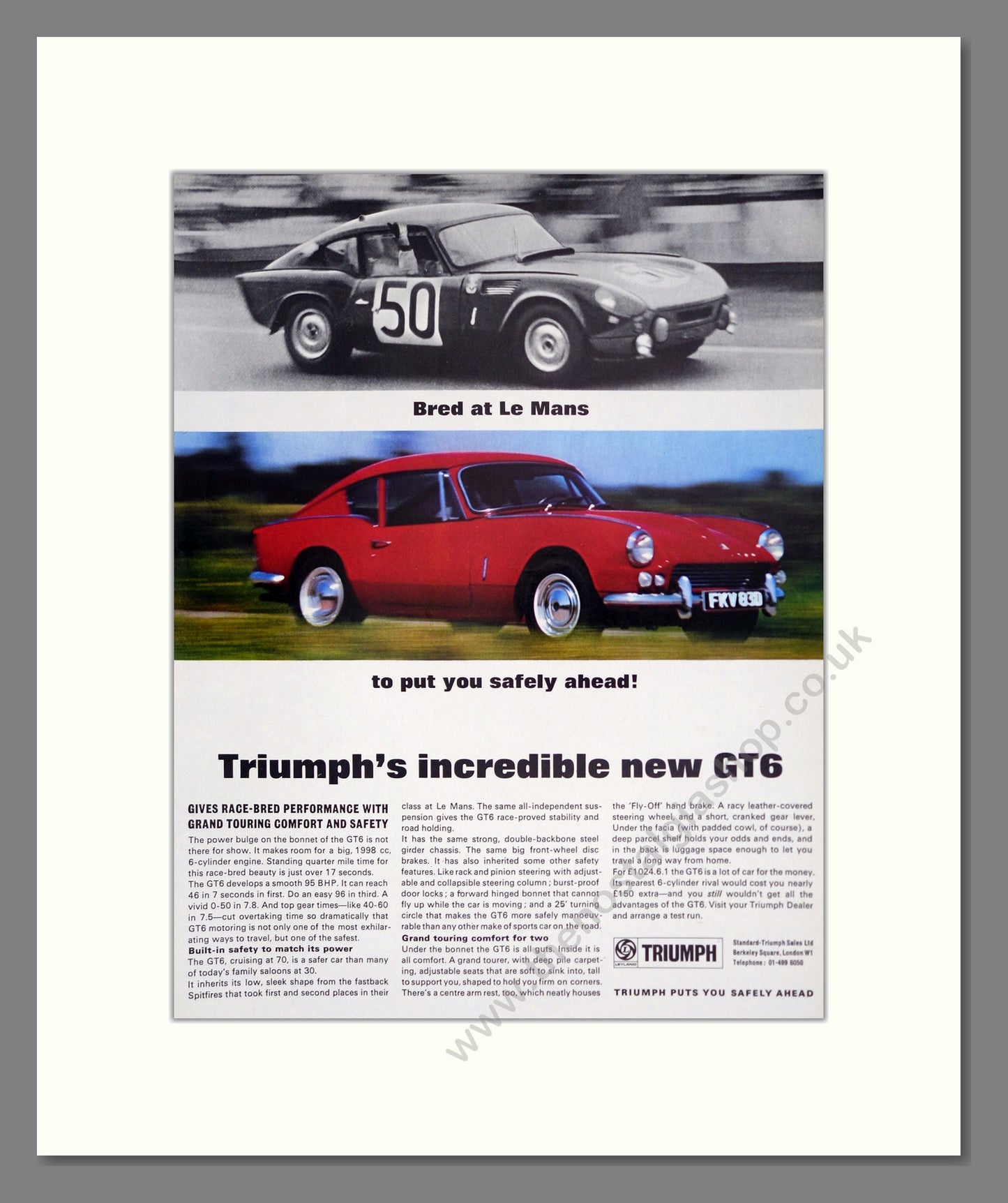 Triumph - GT6. Vintage Advert 1968 (ref AD61246)