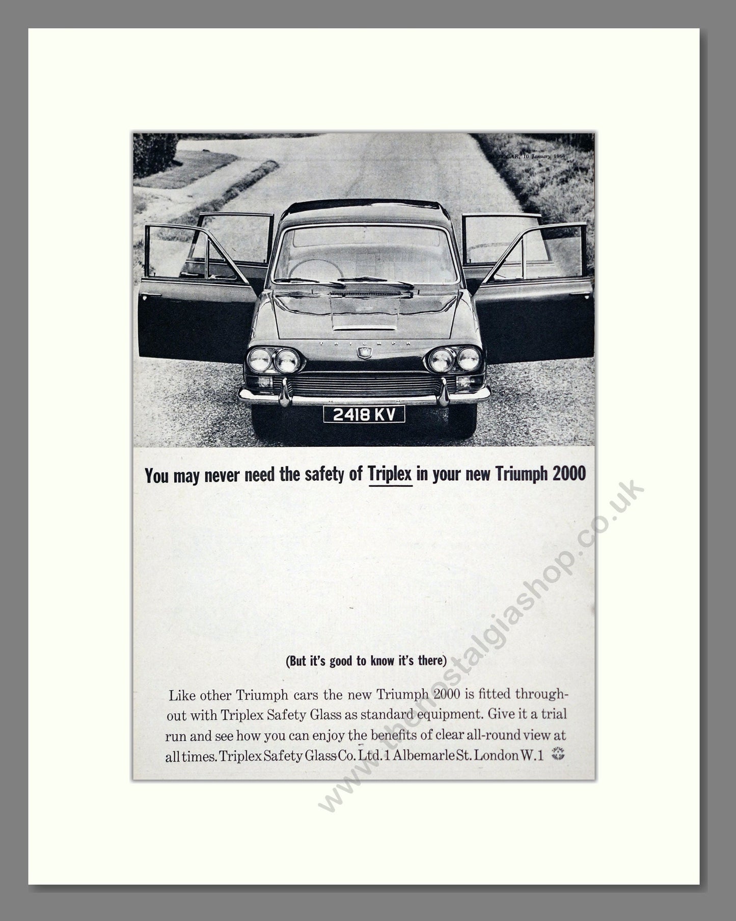 Triumph - 2000. Vintage Advert 1964 (ref AD61290)