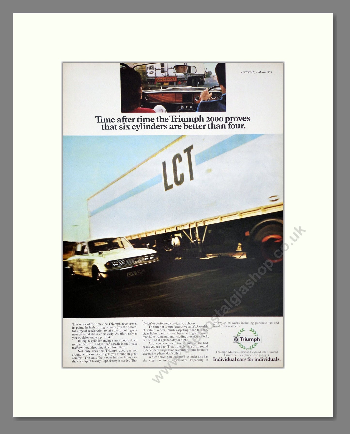 Triumph - 2000. Vintage Advert 1973 (ref AD61306)