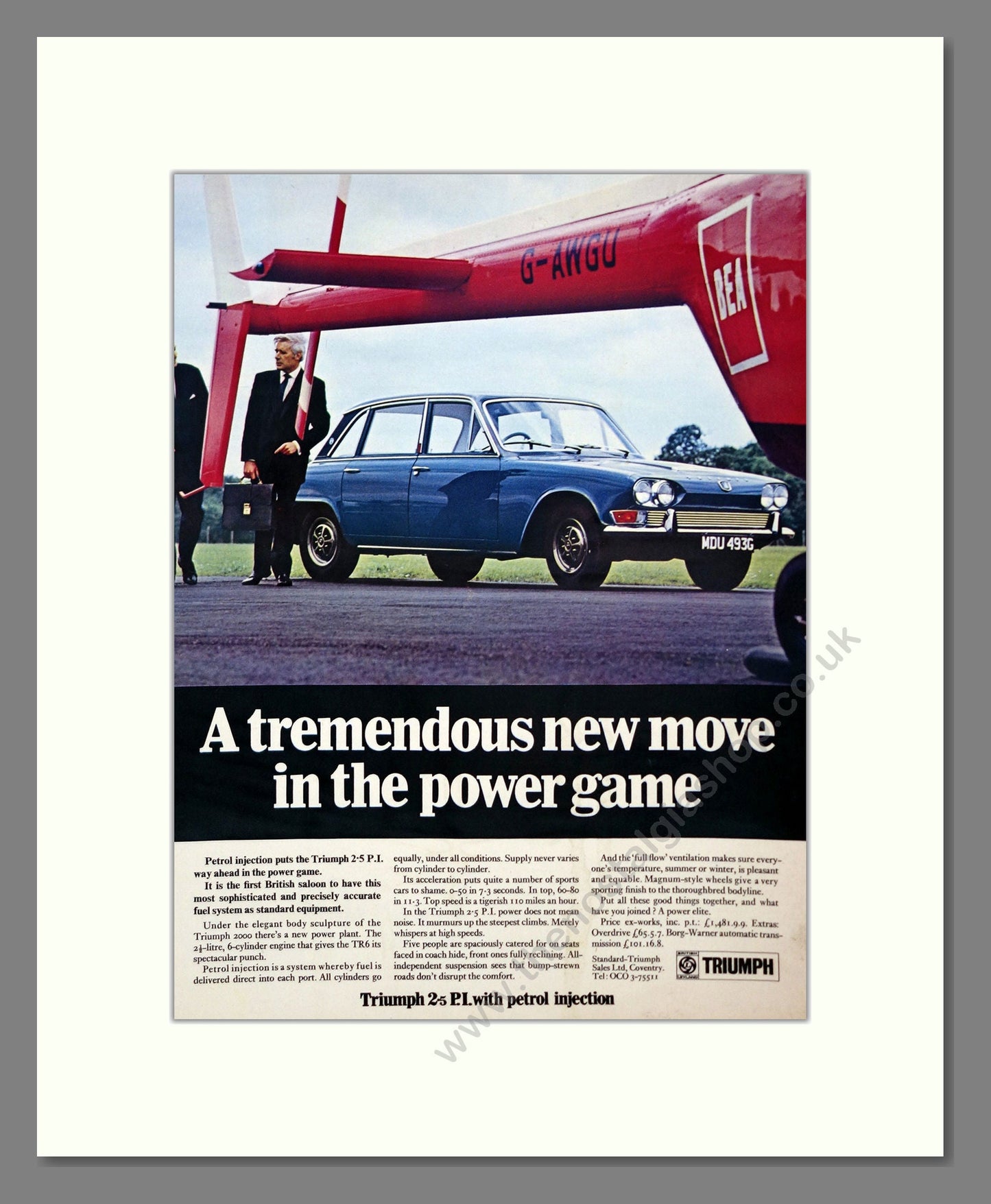 Triumph - 2.5 PI. Vintage Advert 1969 (ref AD61312)