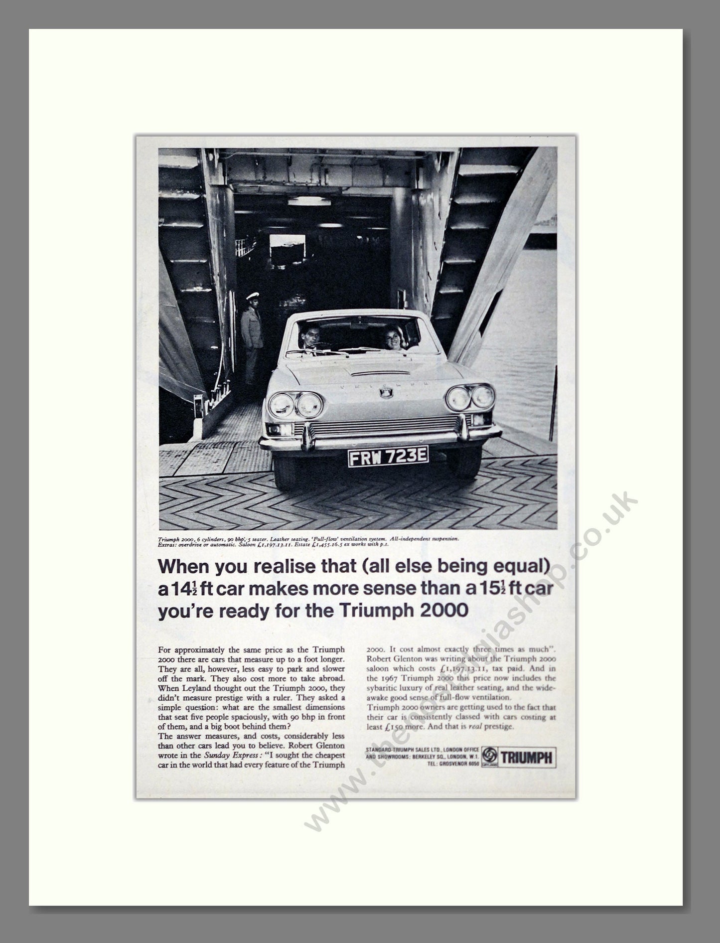 Triumph - 2000. Vintage Advert 1967 (ref AD61319)