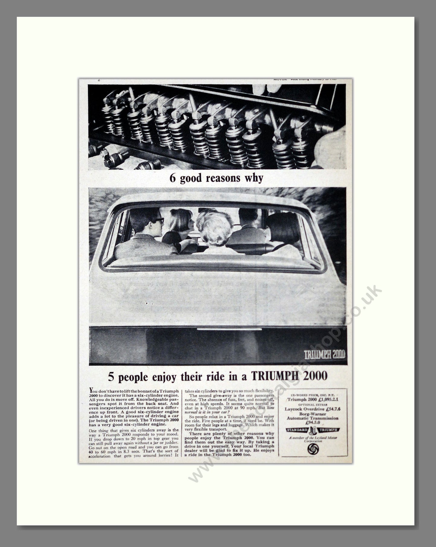 Triumph - 2000. Vintage Advert 1965 (ref AD61325)