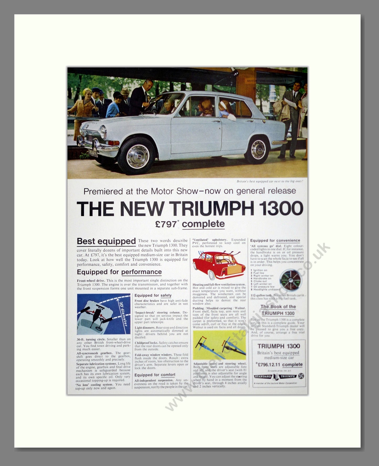 Triumph - 1300. Vintage Advert 1966 (ref AD61347)
