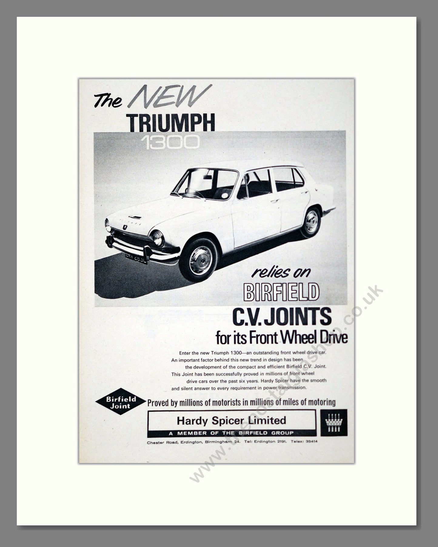 Triumph - 1300. Vintage Advert 1966 (ref AD61356)