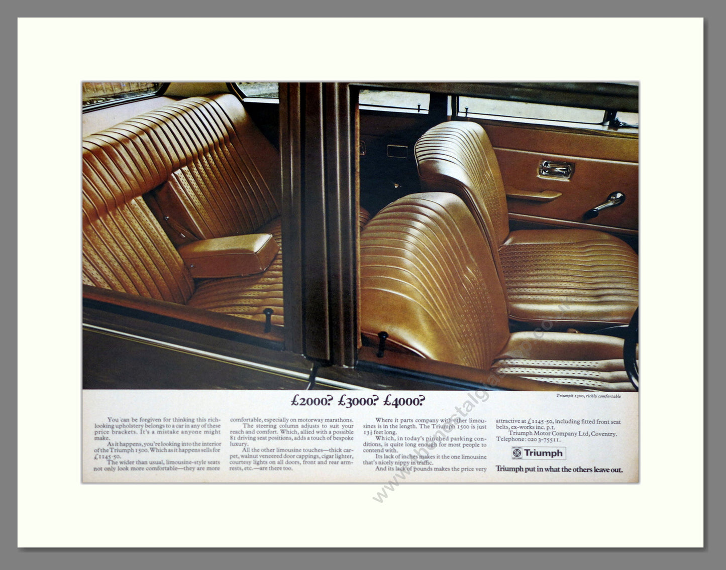 Triumph - 1500. Vintage Advert 1971 (ref AD61370)