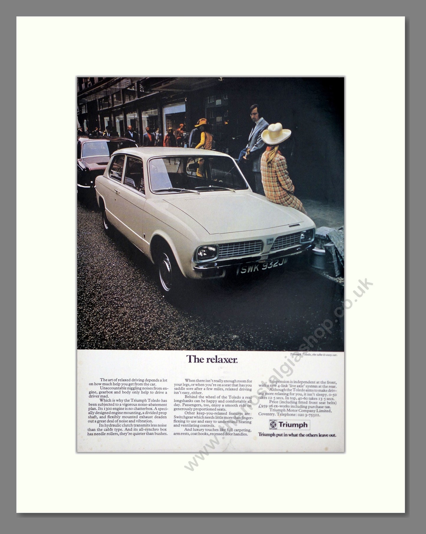 Triumph - Toledo. Vintage Advert 1971 (ref AD61372)