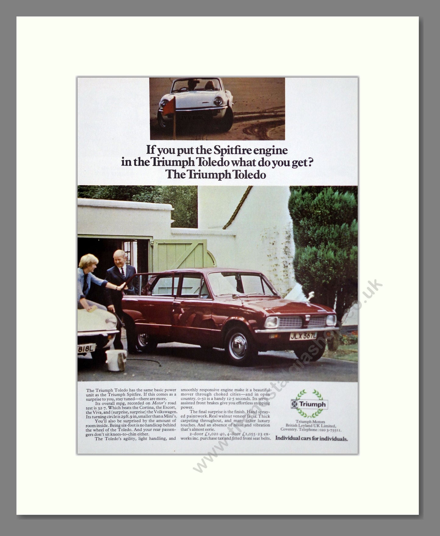 Triumph - Toledo. Vintage Advert 1972 (ref AD61375)