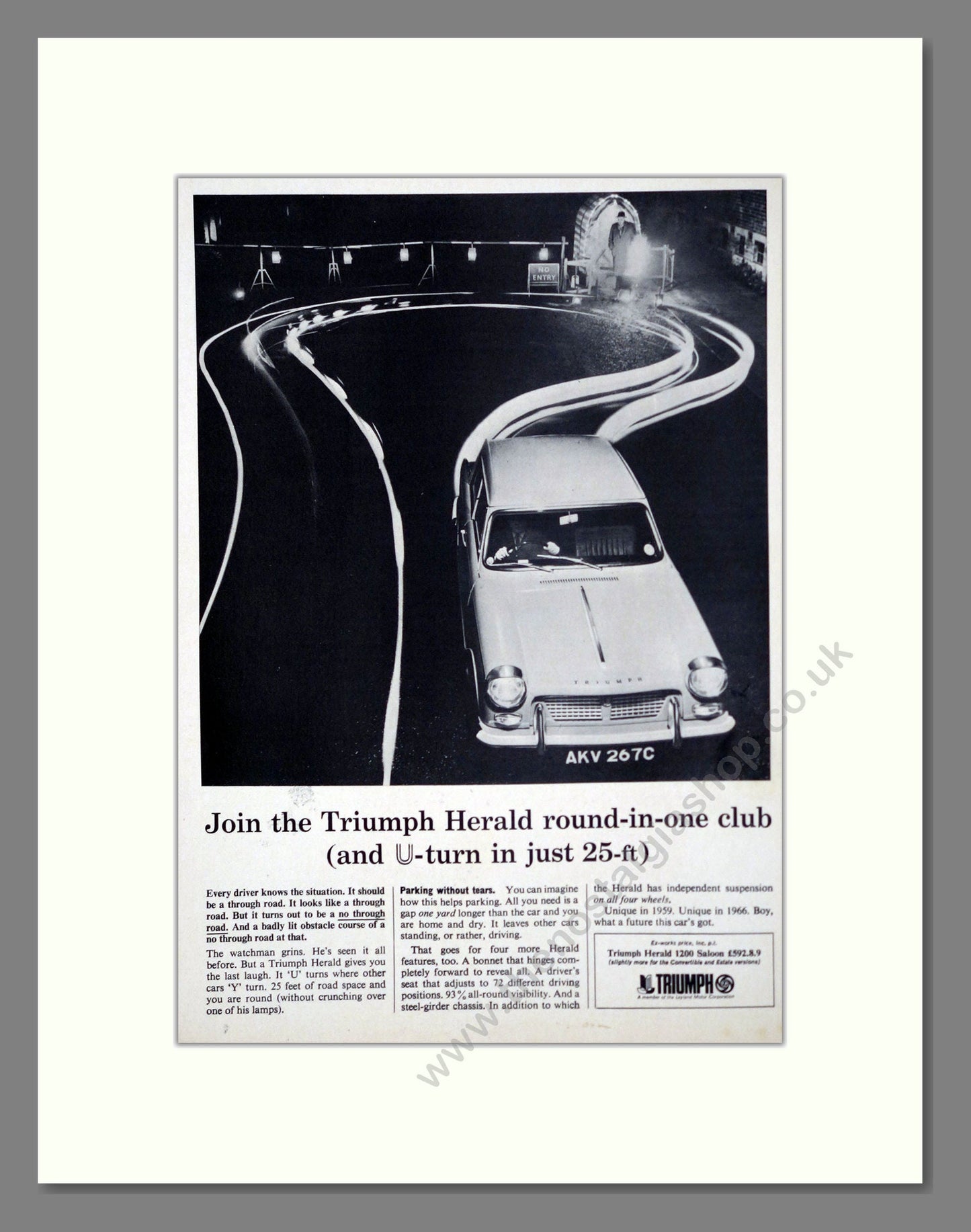 Triumph - Herald. Vintage Advert 1966 (ref AD61388)