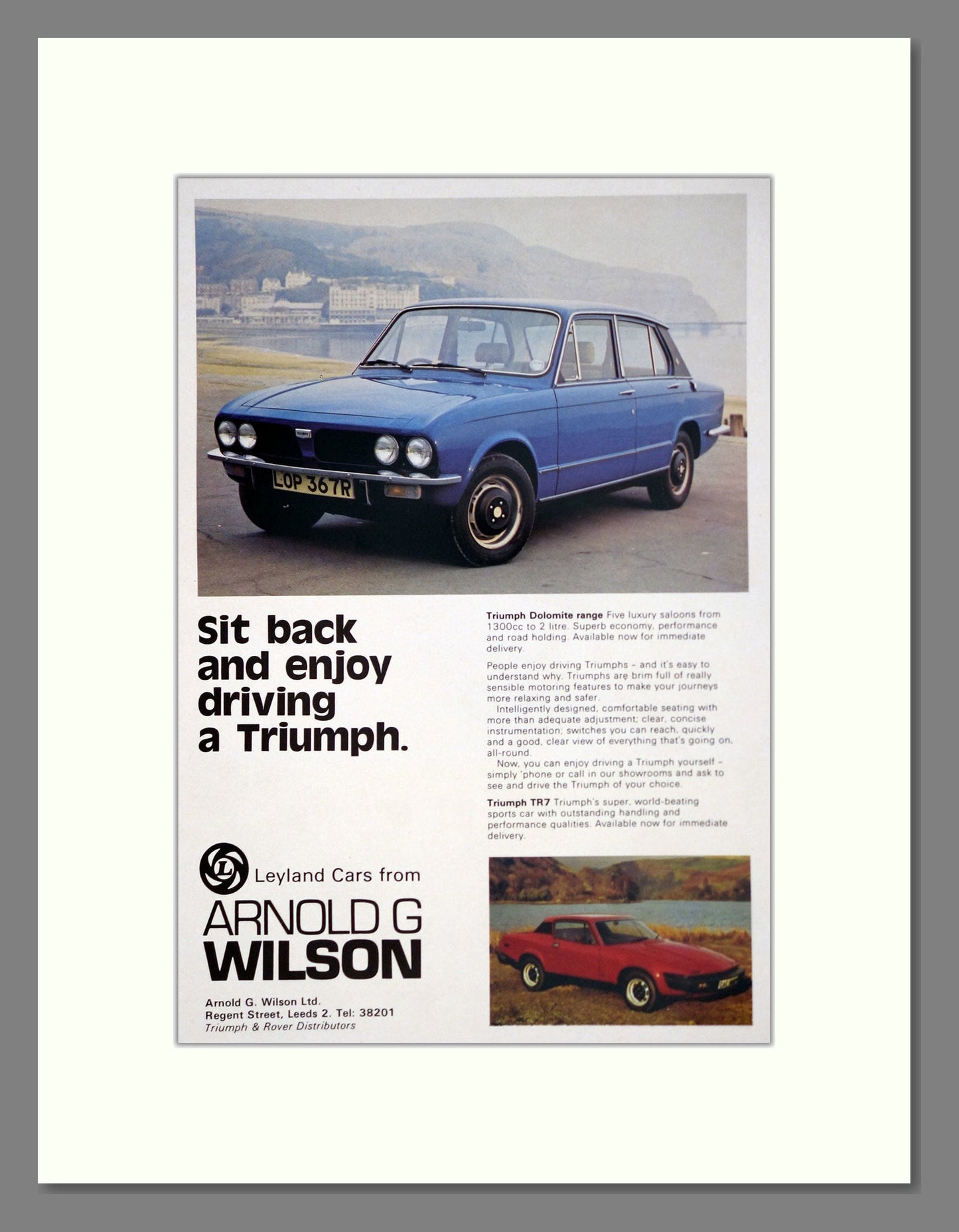 Triumph - Dolomite. Vintage Advert 1977 (ref AD61464)