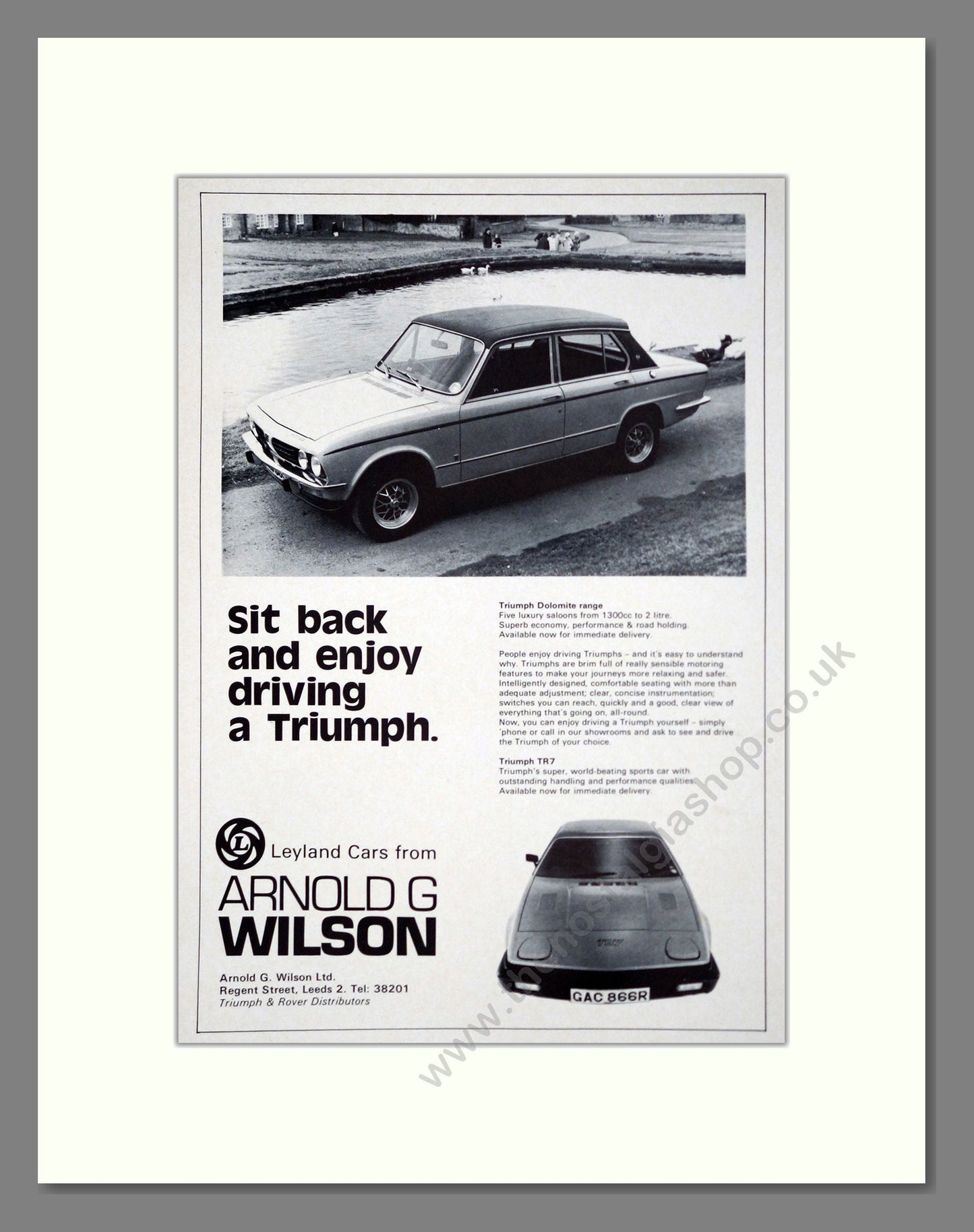 Triumph - Dolomite / TR7. Vintage Advert 1977 (ref AD61466)