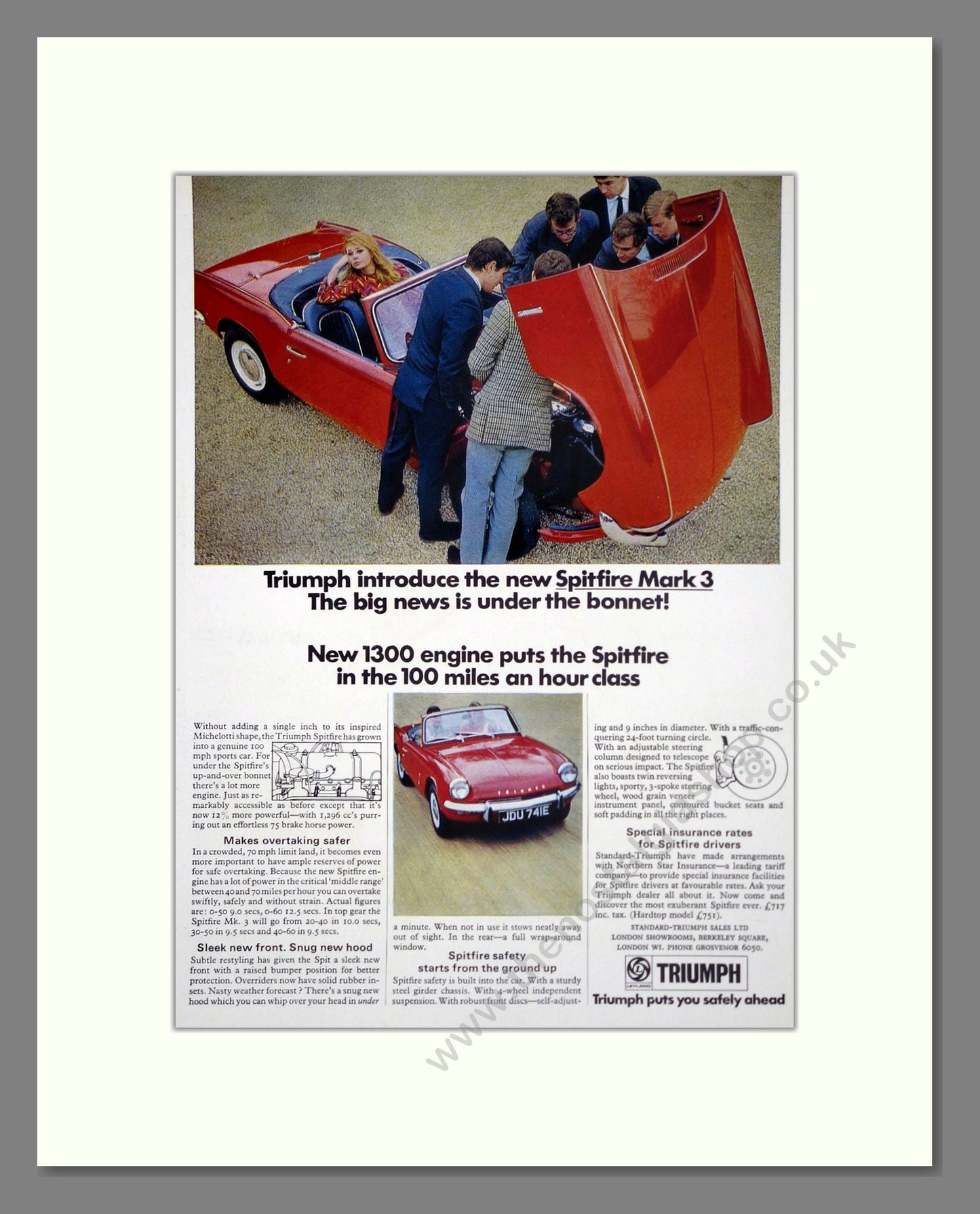 Triumph - Spitfire Mk3. Vintage Advert 1967 (ref AD61500)