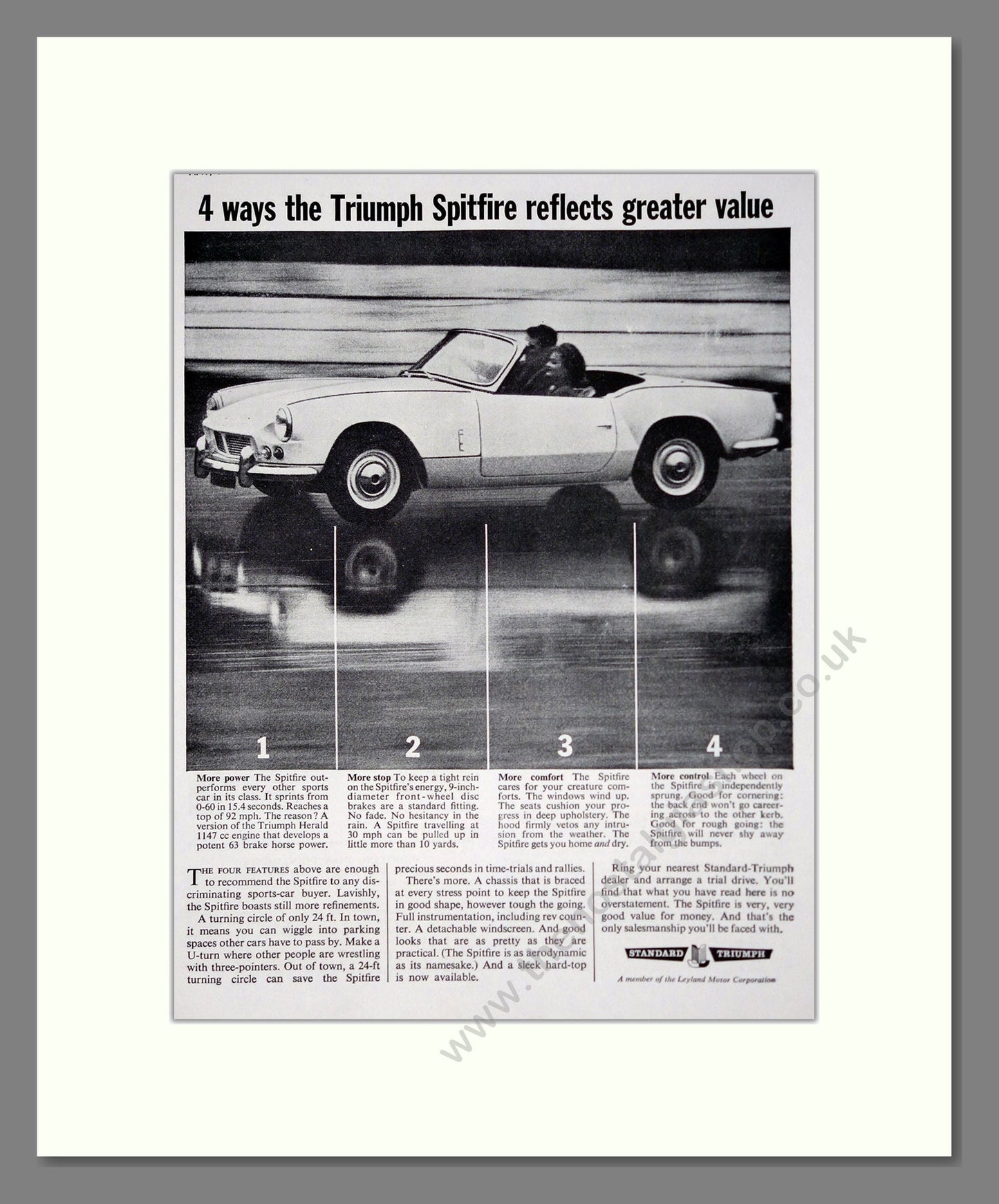 Triumph - Spitfire. Vintage Advert 1964 (ref AD61503)