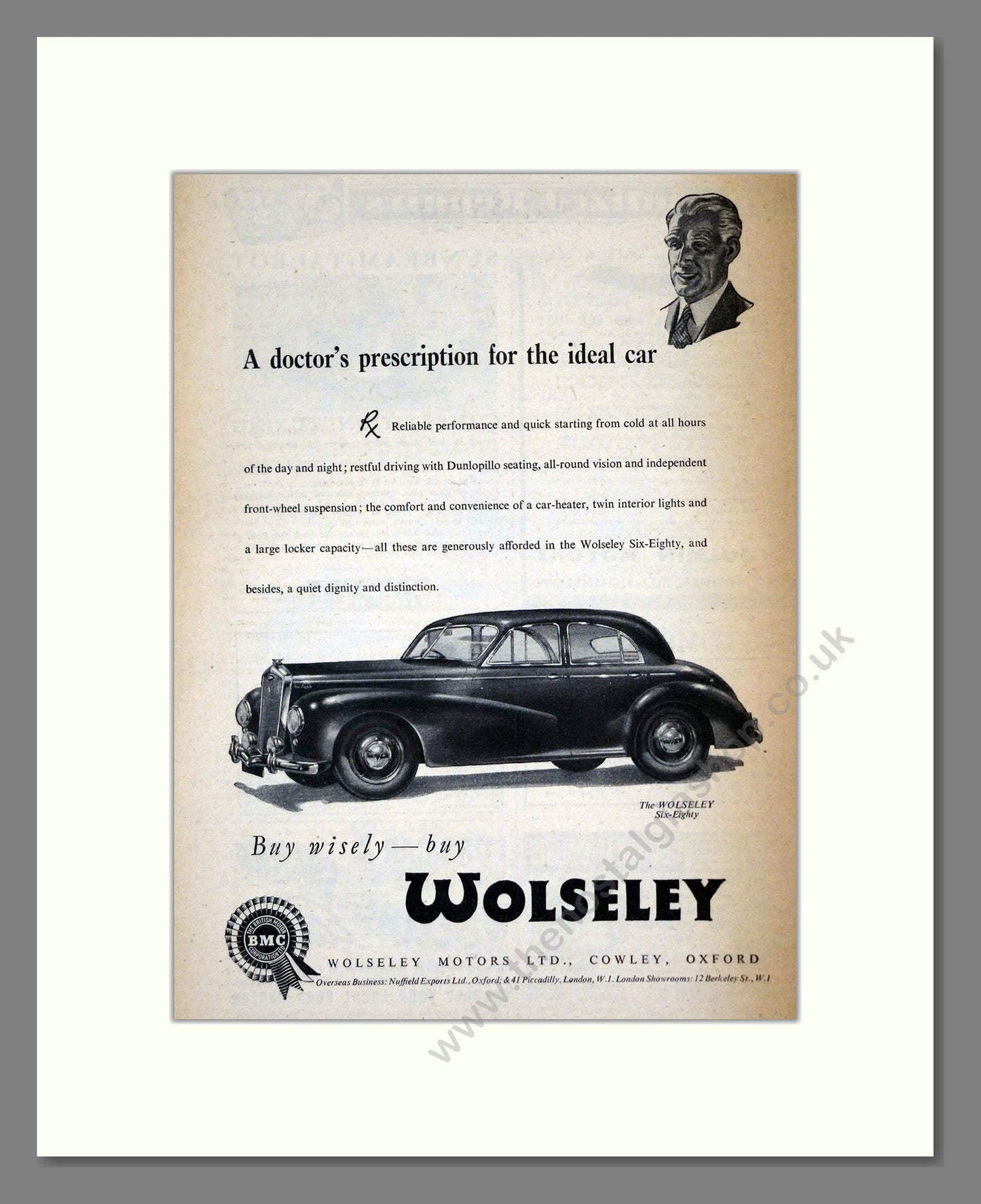 Wolseley - Six-Eighty. Vintage Advert 1953 (ref AD61582)