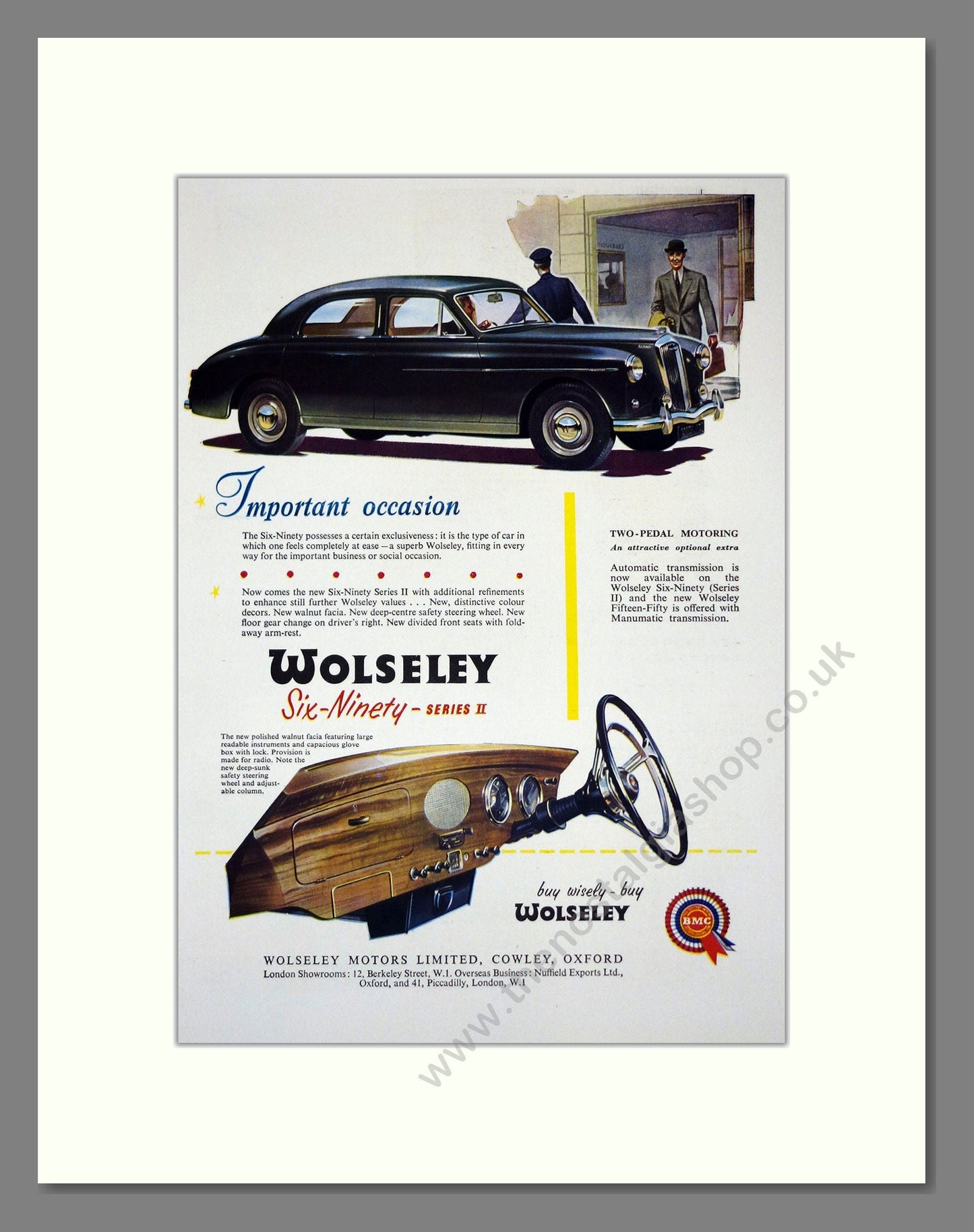 Wolseley - Six-Ninety Series II. Vintage Advert 1956 (ref AD61586)