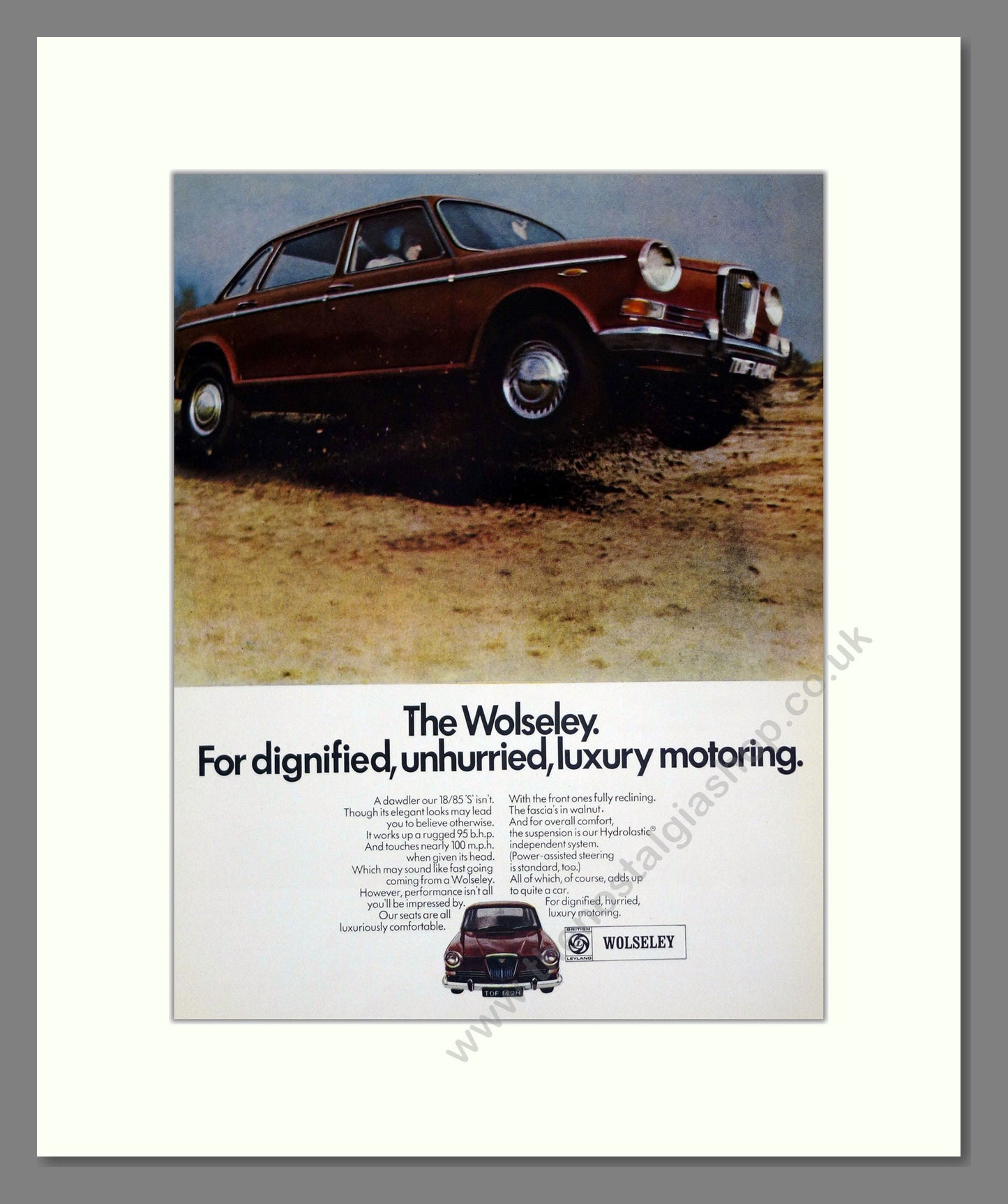 Wolseley - 18/85 S. Vintage Advert 1970 (ref AD61603)