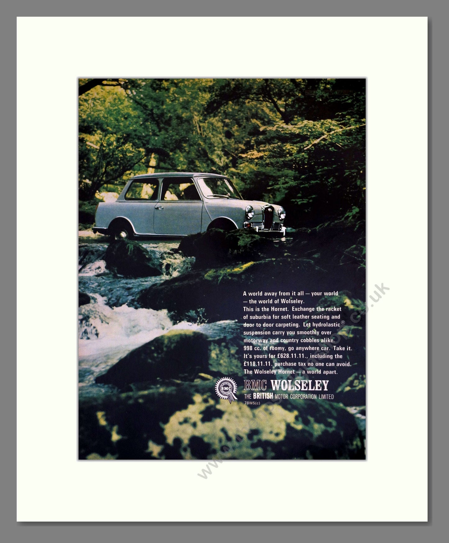 Wolseley - Hornet. Vintage Advert 1968 (ref AD61614)