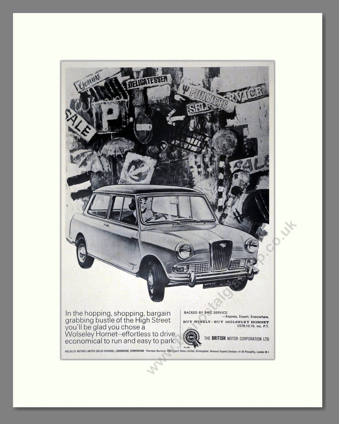 Wolseley - Hornet. Vintage Advert 1966 (ref AD61615)