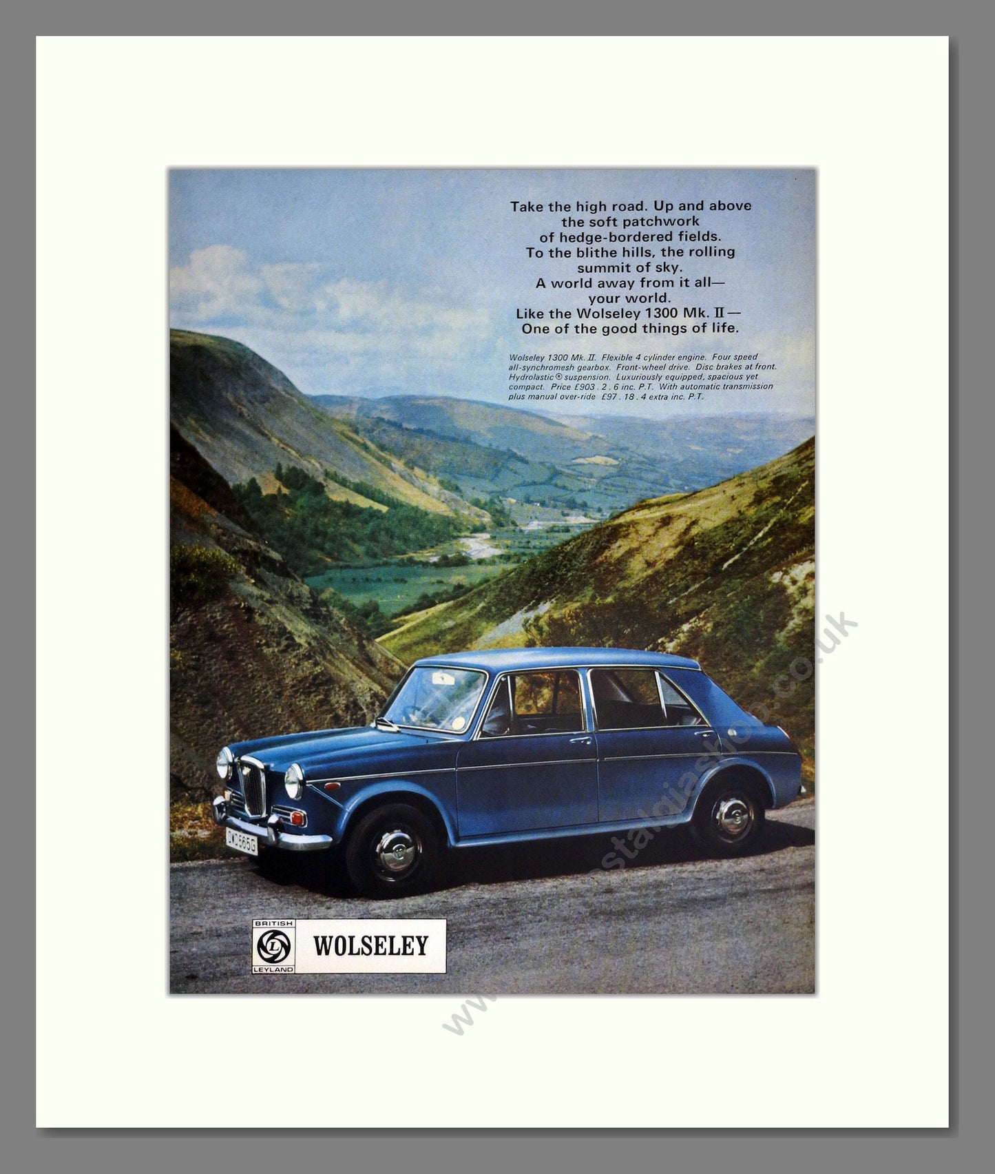 Wolseley - 1300 Mk II. Vintage Advert 1969 (ref AD61619)